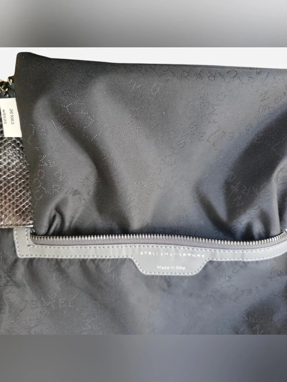 EUC Stella McCartney Silver Metallic Snakeskin Print Falabella Shoulder Tote Bag